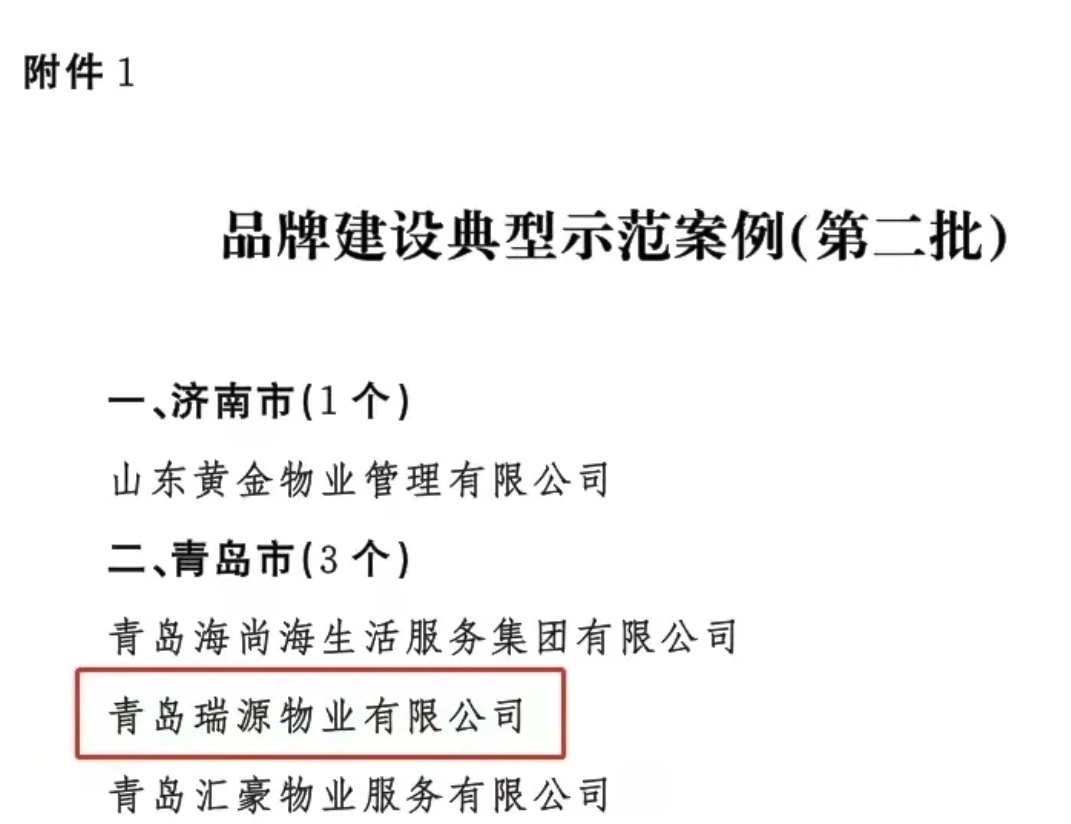 喜报！智慧物业事业部两物业公司荣登山东省住建厅“1266”品牌建设榜